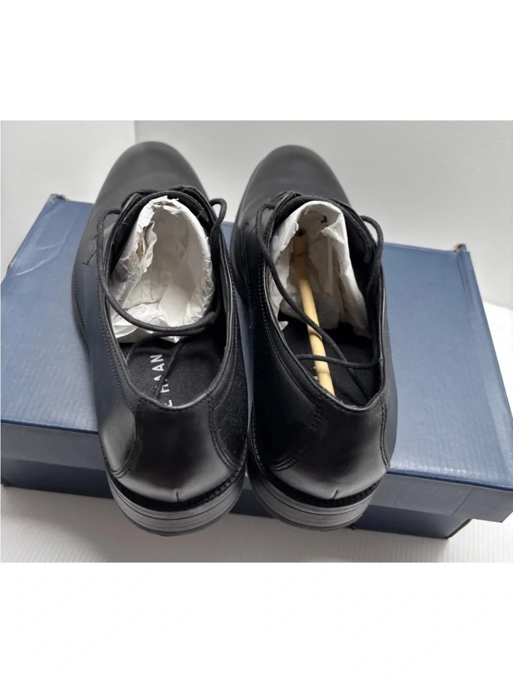 Cole Haan Mens Sz.10.5 Modern Essential PlainToe Oxford Shoe Black C38446 NIB